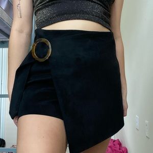 zara suede skort